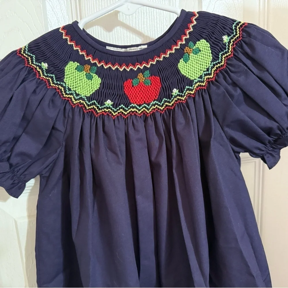 New Rosalina Collection Smocked Apple Bishop Dress